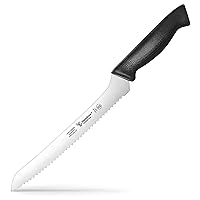 Cusine Pro, 10 inch Offset Bread Knife Serrated Knife Wave Razor-Sharp Blade Comfortable Grip Dishwasher Safe, NSF Certified