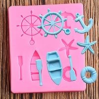 Small Size Sea Sailboat Anchor Silicone Molds DIY Party Cupcake Topper Fondant Cake Decorating Tools Candy Clay Chocolate Gumpaste Moulds