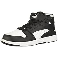 PUMA Unisex-Child Rebound Layup Synthetic Leather Hook and Loop Sneaker