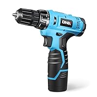 DNA MOTORING 12V Max Variable Speed Cordless Drill/Driver 21+1 Torque Setting Power Drill Kit 3/8 in Keyless Chuck, W/Charger, LED, Blue/Black, TOOLS-00517