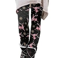 Christmas Leggings for Women High Waisted Stretchy Soft Yoga Pants Snowman Printed Casual Workout Legging Capri Tight