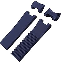 22mm Blue Rubber Silicone Watch Strap Band