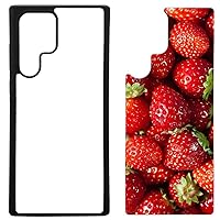 [5 Pack] Sublimation Phone Cases Compatible with Galaxy S22 Ultra- Rubber Black Blank Dye Cases and Aluminum Inserts for Dye Sublimation/Printable Phone Cover Blanks