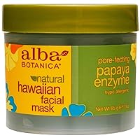Alba Botanica Hawaiian Facial Mask, Pore-fecting Papaya Enzyme 3 oz (Pack of 11)11