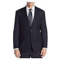 Michael Kors Mens Navy Single Breasted, Classic Fit Wool Blend Suit Separate Blazer Jacket 38S