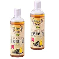 Cold Pressed Castor Oil Super Thick - Pure & Virgin Grade - Conditioning For Dry Skin, Hair Growth - For Skin, Hair Care, Eyebrow, Eyelashes, Dry Skin Moisturizer & Hydrating Body Massage Oil, 6.7Fl Oz or 200 ML - Pack of 2