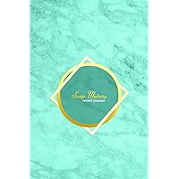 Soap Makers Record Journal: Soapmakers logbook for to record and create batches, recipies, photos, rate and keep track of candle making progress | ... | Professional aqua blue marble and gold