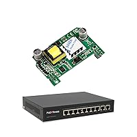PoE Texas Raspberry Pi PoE Hat - Power Over Ethernet PiHat Fits Raspberry Pi 3 B+ and Pi 4 and 8 Port PoE Switch