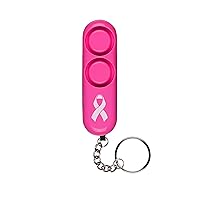 SABRE Personal Alarm With Key Ring, 120dB Alarm, Audible Up To 1,280 Feet (390 Meters), Simple Operation, Reusable, Pink