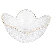 Luxshiny 1pc Salad Bowl Fruit Plate Food Serving Bowls Candy Dish Tray Salad Plates Table Tray Soup Bowl Dipping Bowls Dessert Bowl Crystal Candy Dish Bowl Dining Table Cherry Bowl Glass