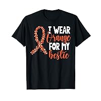 I Wear Orange For My Bestie Leukemia Cancer Awareness T-Shirt