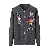 Cashmere Sweater Women's Knit Embroidery Top 1633