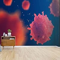 3d illustration of cell under microscope close ups and pictures Canvas Print Wallpaper Wall Mural Self Adhesive Peel & Stick Wallpaper Home Craft Wall Decal Wall Poster Sticker for Living Room