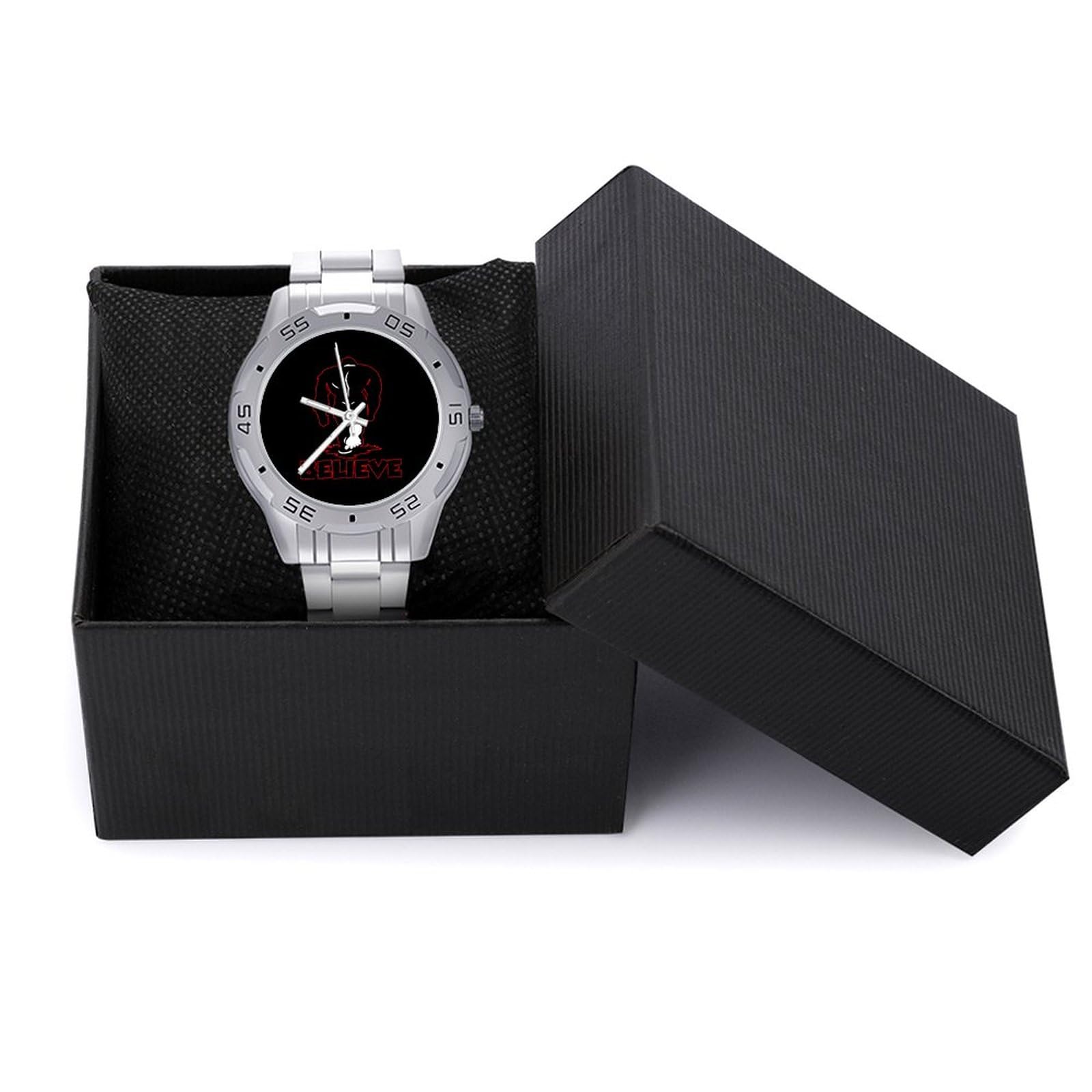 Believe Bigfoot Stainless Steel Band Business Watch Dress Wrist Unique Luxury Work Casual Waterproof Watches