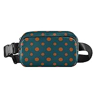 ALAZA Orange Polka Dots Belt Bag Waist Pack Pouch Crossbody Bag with Adjustable Strap for Men Women College Hiking Running Workout Travel