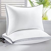 Pillows King Size Set of 2, Luxury Hotel Quality with Premium Soft Down Alternative Filling, Cooling King Size Pillows, Machine Washable Fluffy Bed Pillows, 18