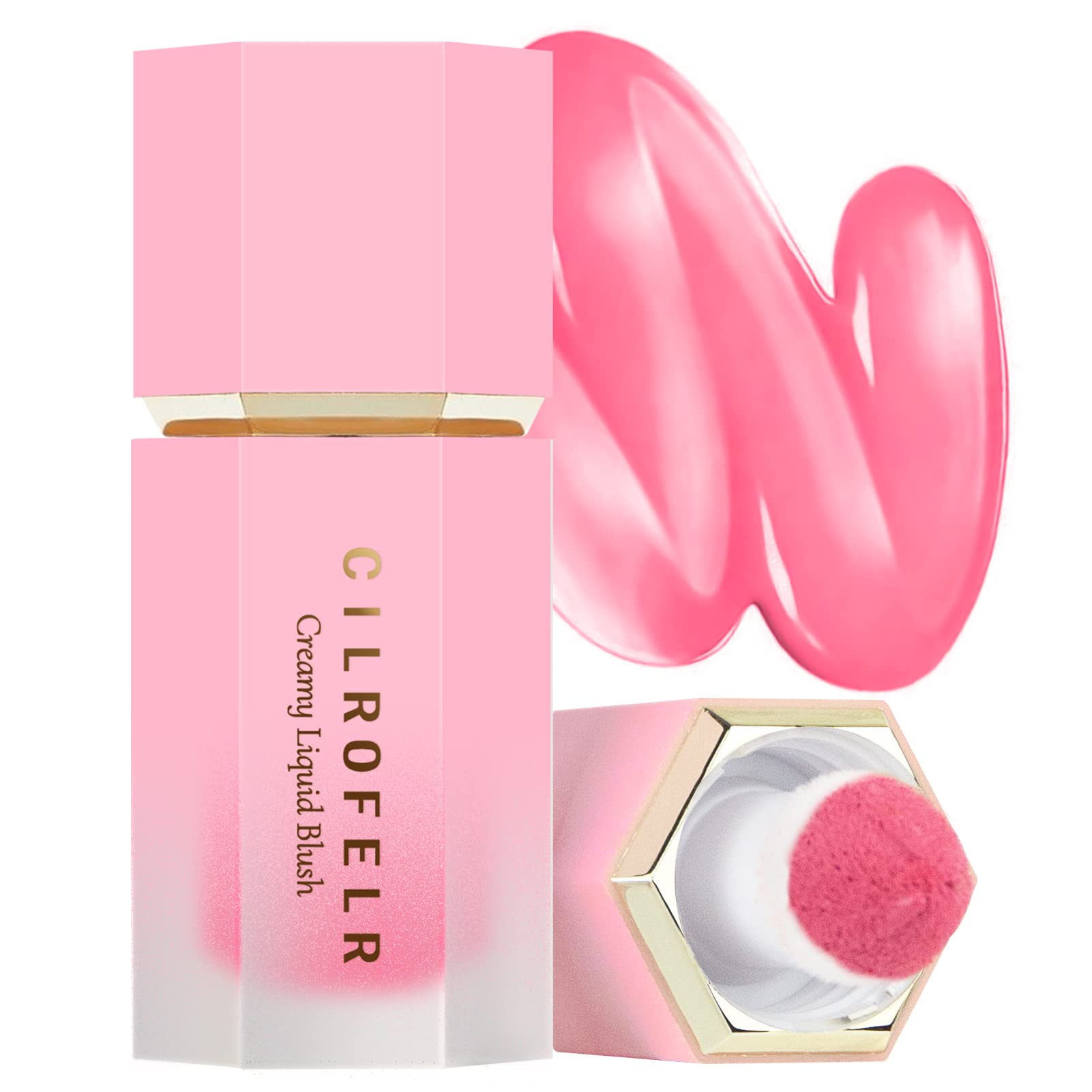Cilrofelr Soft Cream Liquid Blush, Creamy Blush Makeup for Cheek, Dewy Finish, Buildable Pigment, Lightweight, Long Lasting, For Natural-looking Flush & Everyday Wear - Alluring (0.22 fl. oz.)