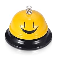Call Bell, Service Bell for The Porter Kitchen Restaurant Bar Classic Concierge Hotel (3.35 Inch Diameter) (Yellow)