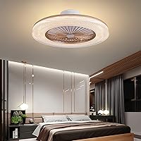 Ceiling Fans, Ceiling Fan with Light Silence Fan Lighting 3 Speeds Bedroom Led Mute Fan Ceiling Light with Remote Control Modern Living Room Quiet Ceiling Fan Light with Timer/Gold