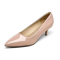 DREAM PAIRS Women's Moda Low Heel D'Orsay Pointed Toe Pump Shoes