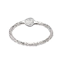 MOONEYE Shine Jewel 0.1 CT Natural Slice Diamond Minimalist Engagement Ring Platinum Plated 925 Sterling Silver Handmade Jewelry Gift for Women Size 7