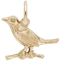 Rembrandt Charms Robin Charm, 10K Yellow Gold