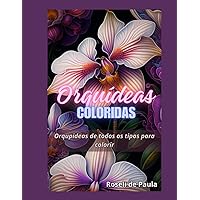 Orquídeas Coloridas: Livro de colorir (Portuguese Edition)