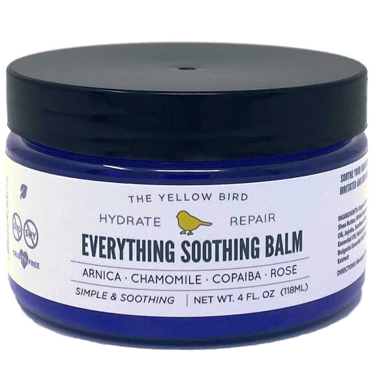 The Yellow Bird Natural Foot Cream (2 oz) and Everything Soothing Balm (4 oz). For Dry, Itchy Feet and Skin