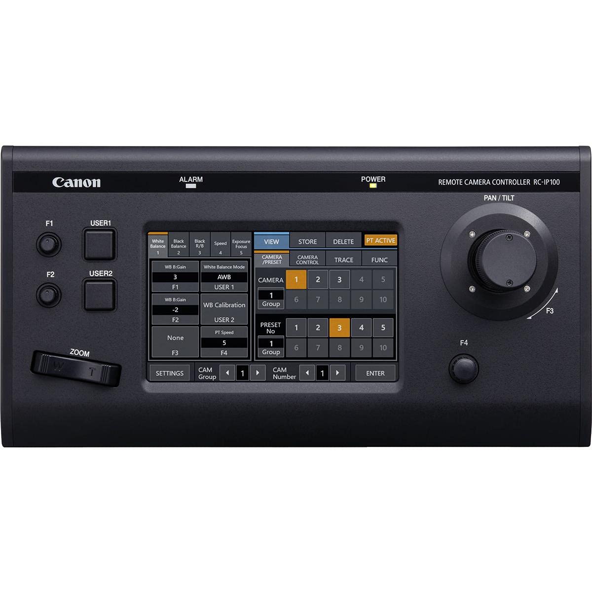 Canon RC-IP100 Remote Camera Control for Pro Productions: 7” Touch Screen, Control & Zoom Lever, 4 Customizable Buttons, Control Up to 100 Canon Cameras (99 LAN (IP)+1 Serial) for CR-N500/CR-N300 PTZ