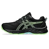 ASICS Men's Gel-Venture 9 Waterproof Running Shoes, 9.5, Black/Illuminate Green