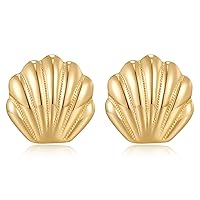 LILIE&WHITE Seashell Stud Earrings For Women Gold Earrings Seashore Earrings Nautical Jewelry For Women Sea life Jewelry beach earrings summer jewelry