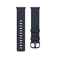 Fitbit Vegan Leather Band, 24mm Attach,Indigo,Small *Compatible with Sense 2, Sense, Versa 4 & Versa 3