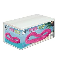Beistle Soft-Twist Poly Leis w/Labeled Box (pink), 1-1/2 by 36-Inch, 50 Leis Per Pack