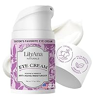 Eye Cream for Dark Circles and Puffiness, Under Eye Cream for Wrinkles and Bags, Anti Aging Eye Cream helps Improve Dryness; for Sensitive Skin - 1.7 oz - Made in USA