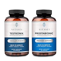 Testronix Booster for Men (60 Capsules) + Prostabionic Prostate Dietary Supplements for Men (60 Capsules)
