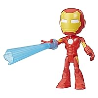 Marvel Spidey and His Amazing Friends Iron Man Action Figure Toy, Preschool Super Hero 4-Inch Scale Figure with Accessory, Kids Ages 3 and Up