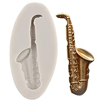 Music Fondant Mold Saxophone Silicone Molds For Cake Decorating Cupcake Topper Candy Gum Paste Polymer Clay Set Of 1