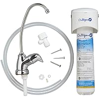 Culligan - US-EZ-1 US 1 EZ-Change Under-Sink Drinking Water Filtration System with Dedicated Faucet and Filter, 3,000 Gallon, Chrome
