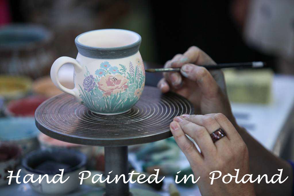 Polish Pottery Bowl 5-inch Forget Me Not made by Ceramika Artystyczna