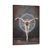 Dandelion Ballerina Aesthetic Poster Poster Decorative Painting Canvas Wall Art Living Room Posters Bedroom Painting 24x36inch(60x90cm)