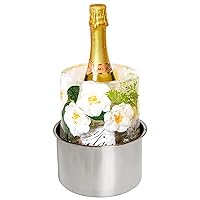 Ice Bucket Mold,Ice Mold Wine Bottle Chiller,Cocktail/Champagne Bucket Ice Mold, Flower/Fruits/Any Decoration to DIY Your Bucket Ice Mold For Special Parties/Bar/Holiday/Wedding,Beautiful&Creative