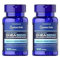 Puritan's Pride DHEA 50Mg, May Promote Sugar Metabolism, 100 Count (Pack of 2)