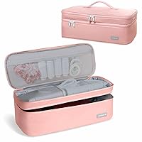 Double-Layer Travel Carrying Case, Shark Flexstyle Carrying Case for Revlon One-Step Hair Dryer/Hot Tools/Volumizer/Styler (Bag Only) Pink
