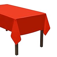 Party Essentials Heavy Duty Rectangle Plastic Table Cover Available in 24 Colors, 54 x 108, 3-Count, Red (54108RD-3)