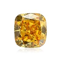 0.52 ct. GIA Certified Diamond, Cushion Modified Brilliant Cut, FDO-Y - Fancy Deep Orange Yellow Color, VS2 Clarity Perfect To Set In Jewelry Ring Gift Engagement Rare