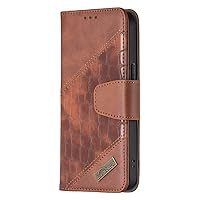 Wallet Folio Case for Samsung Galaxy S22 Ultra, Premium PU Leather Slim Fit Cover for Galaxy S22 Ultra, 3 Card Slots, Steady Strong, Brown