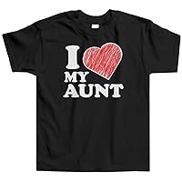 Threadrock Little Boys' I Love My Aunt Toddler T-Shirt 3T Black