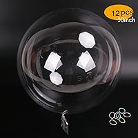Round Bubble Balloons Transparent (12pcs, 10inch)