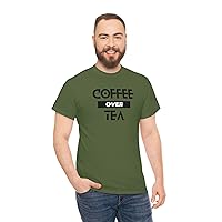 Coffee Over Tea Men's T-Shirt (Black Logo)