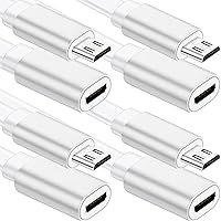 Sumind 4 Pack 10 ft/ 3 Meter Micro USB Extension Cable Male to Female Extender Cord Compatible with Wireless Security Camera Flat Power Cable, Cable Clips Included (White)